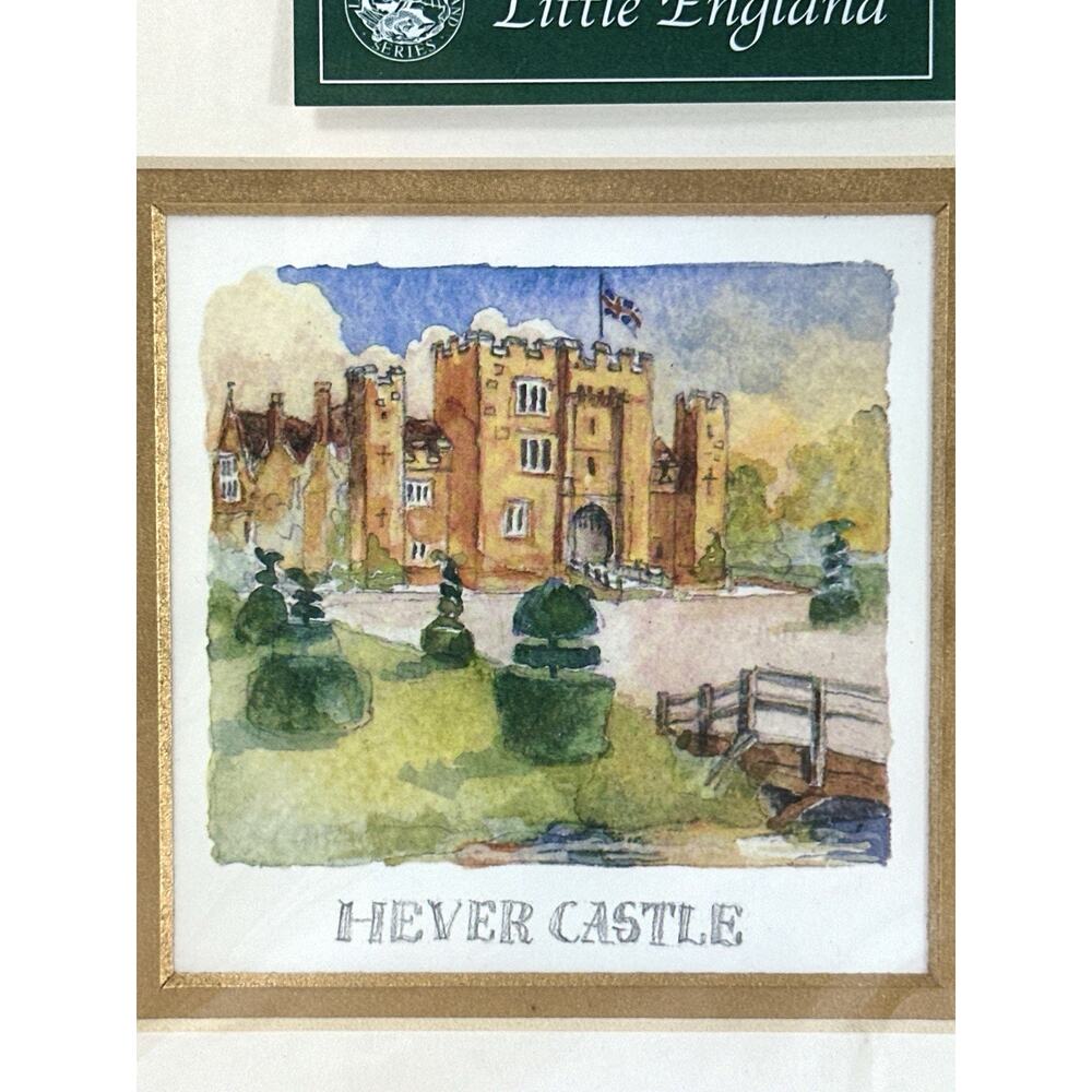 Little England Hever Castle Watercolor Art Print Temple Island England 6.5” - Picture 4 of 8